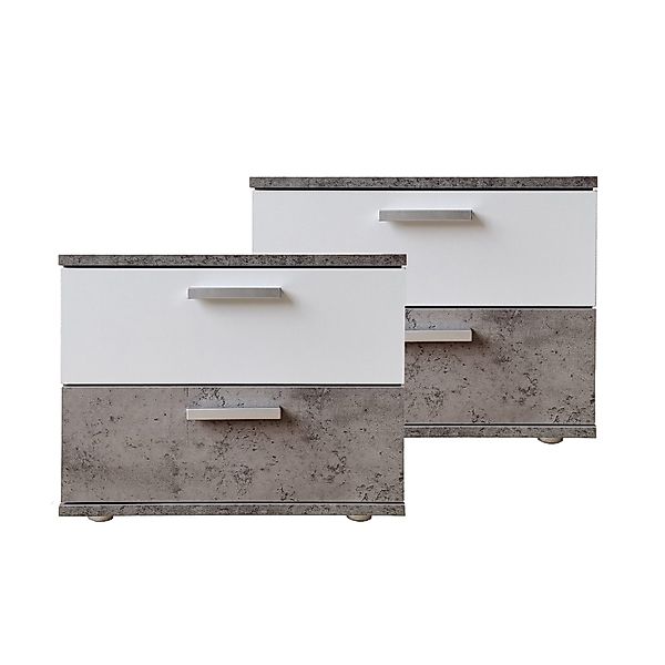 HTI-Living Nachtschrank Nachtschrank 2er Set Beton günstig online kaufen