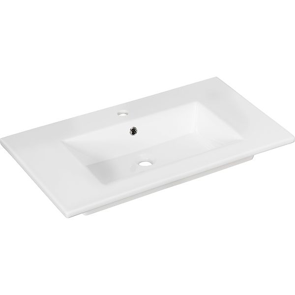 Fackelmann Einzelwaschtisch B.Perfekt 80 cm Dark Oak mit Softclose günstig online kaufen