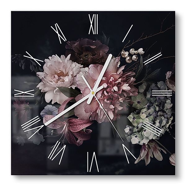 DEQORI Wanduhr 'Blühende Pracht' (Glas Glasuhr günstig online kaufen