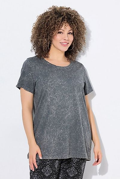 Ulla Popken T-Shirt T-Shirt Vintage-Waschung Classic Ziernieten günstig online kaufen