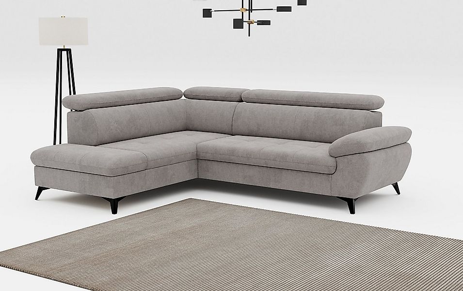 COTTA Ecksofa Hudson L-Form, mit Kopfteilverstellung, wahlweise mit Bettfun günstig online kaufen