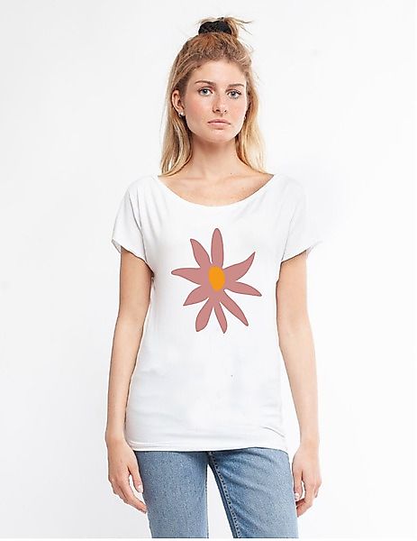Nachhaltiges Damen T-shirt Aus Eukalyptusfaser| Blume günstig online kaufen