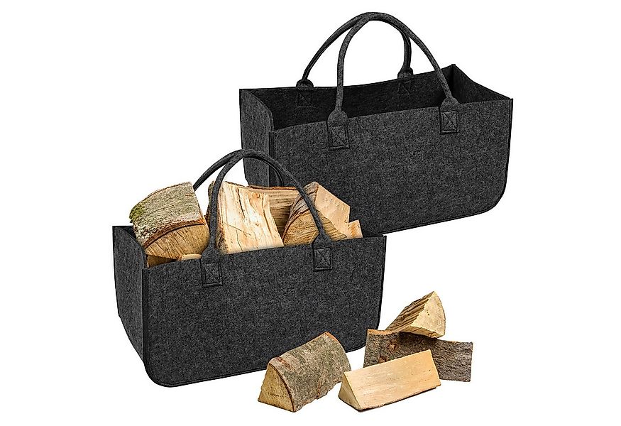 FIVMEN Kaminholzkorb Filztaschen für Kaminholz Filztasche Faltbar Brennholz günstig online kaufen