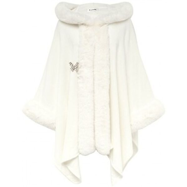 Blugirl  Jacken Umhang mit Fell und weier Brosche günstig online kaufen