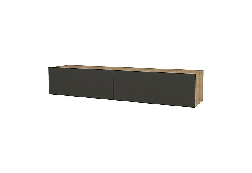 en.casa TV-Schrank »Toivakka« Fernsehschrank 135x31x25cm Eiche-Optik/Anthra günstig online kaufen