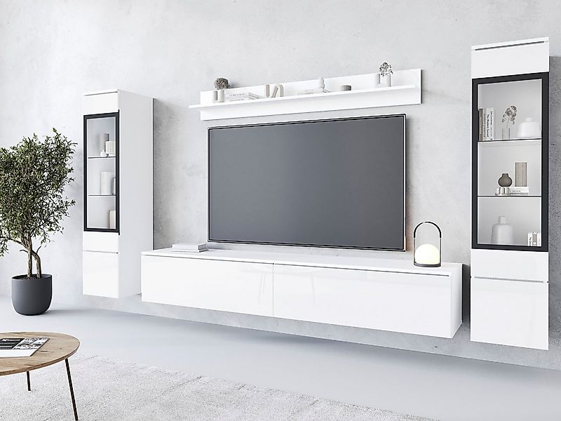 INOSIGN Wohnwand VERA II, Vitrinen Türanschlag wechselbar, (Komplett-Set, 4 günstig online kaufen