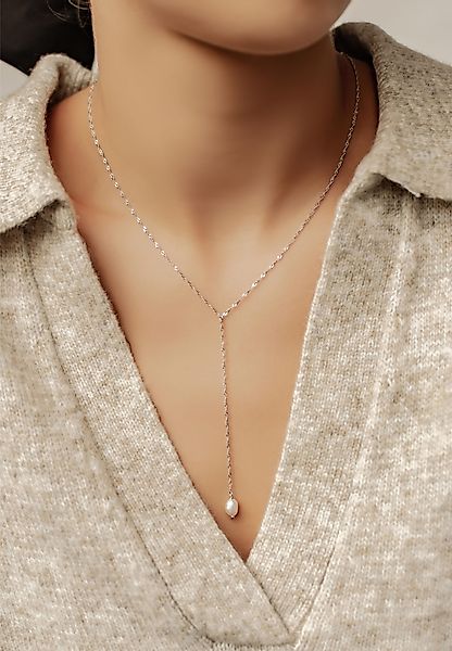 Hey Happiness Perlenkette Y Barock, 925 günstig online kaufen