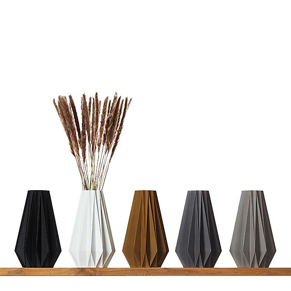 3D Vase Dekovase Agneta L 30cm Nachhaltige Deko Vase Pampasgras Trockenblum günstig online kaufen