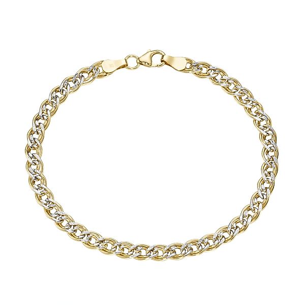 Luigi Merano Armband Doppel-Panzerkette, bicolor, Gold günstig online kaufen