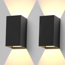 Nettlife LED Wandleuchte Innen Wandlampe Schwarz günstig online kaufen