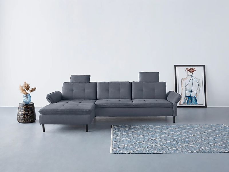 Home affaire Ecksofa "Birkholm L-Form" Armlehnverstellung, auch in Easy Cle günstig online kaufen