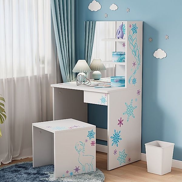 Vicco Schminktisch Schneeflocke, Weiß, 55 cm günstig online kaufen