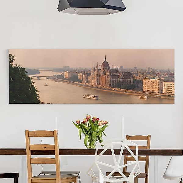 Leinwandbild - Panorama Budapest Skyline günstig online kaufen