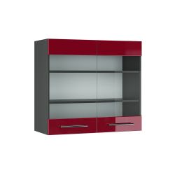 Vicco Glashängeschrank Fame-Line, Bordeaux Hochglanz/Anthrazit, 80 günstig online kaufen