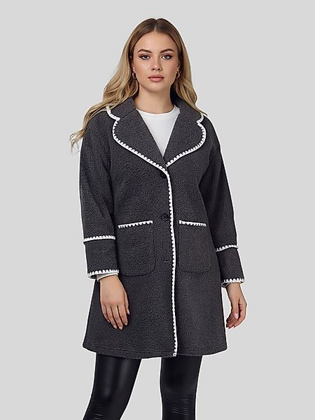 LAPA PLUS Langmantel Damen Teddy Fleece Jacke mit geradem Schnitt Lässige s günstig online kaufen