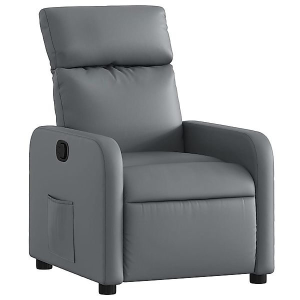 vidaXL Sessel Relaxsessel Grau Kunstleder (1-St) günstig online kaufen