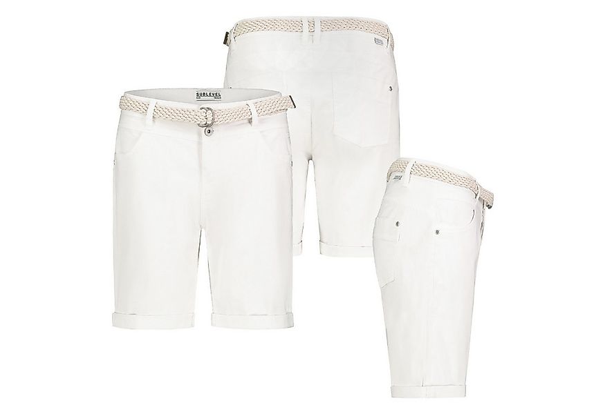 SUBLEVEL Bermudas Damen Short Bermuda kurze Hose Sommer Chino Stoff Hose mi günstig online kaufen