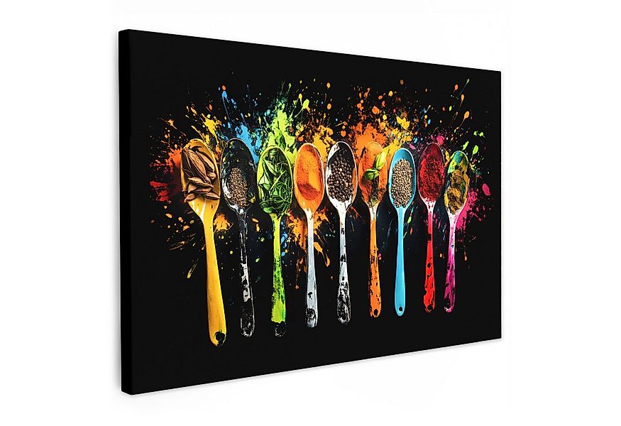 OneMillionCanvasses® Leinwandbild Löffel - Gewürze - Modern - Graffiti - Fa günstig online kaufen