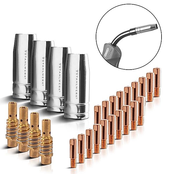 STAHLWERK Elektrowerkzeug-Set MIG MAG Schweißzubehör AK-15 / MB-15 Set günstig online kaufen