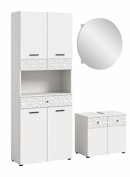 INOSIGN Badezimmer-Set "VICENZA, TOPSELLER, Breite 145cm, 3-teilig, mit Orn günstig online kaufen