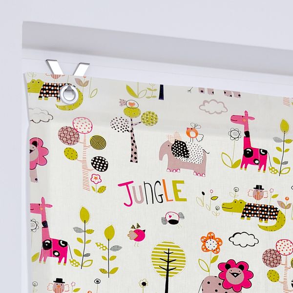 Kutti Raffrollo "Safari" mit Hakenaufhängung ohne Bohren freihängend Baumwo günstig online kaufen