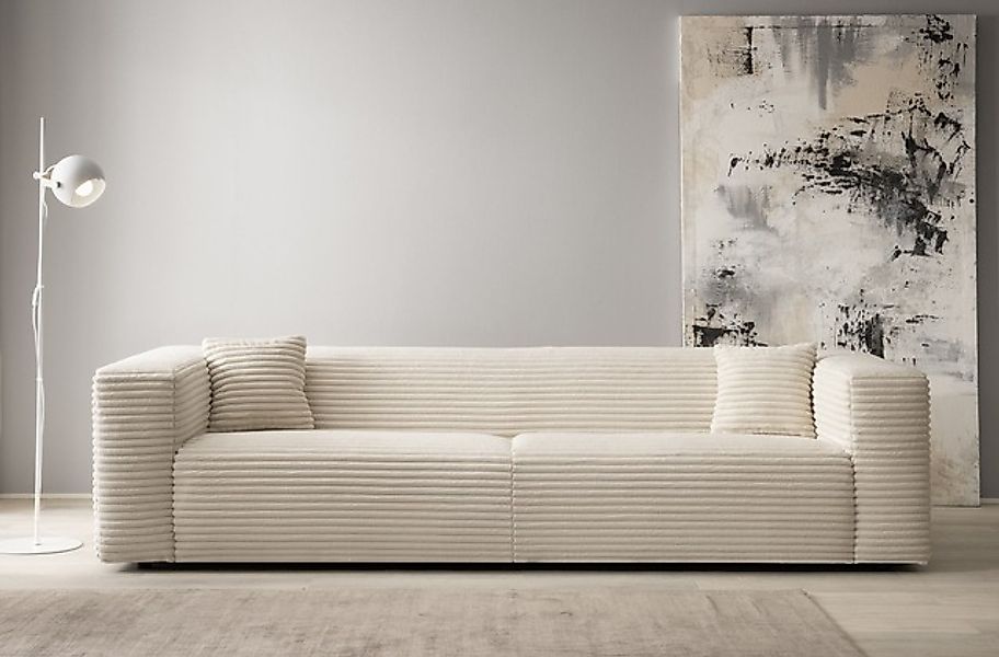 andas 3-Sitzer »BAKELS, Couch in Cord oder Boucle-Stoff, Sofa im modernen D günstig online kaufen