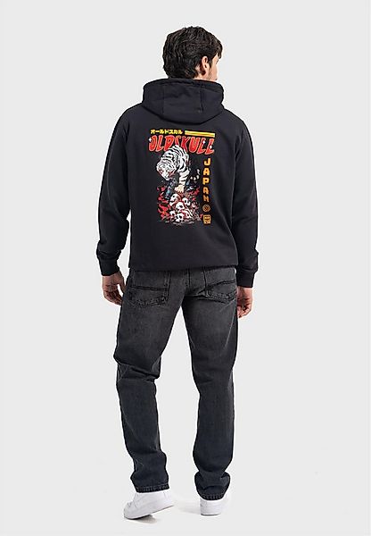 Oldskull Kapuzensweatshirt Xtreme Tattoo Tiger Skull Graphic Vintage-Vibe i günstig online kaufen