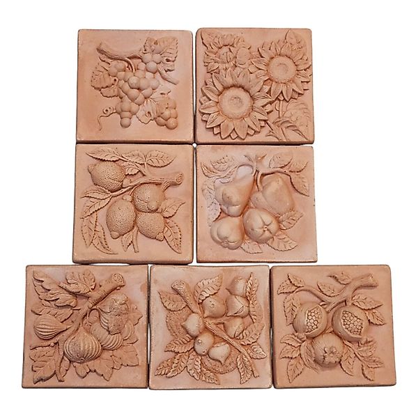 Teramico Wanddekoobjekt 7-teiliges Terrakotta-Wandbild-Set, Mediterrane Gar günstig online kaufen