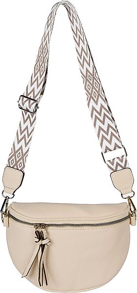 styleBREAKER Umhängetasche Halbmond Crossbody Bag Zick-Zack günstig online kaufen