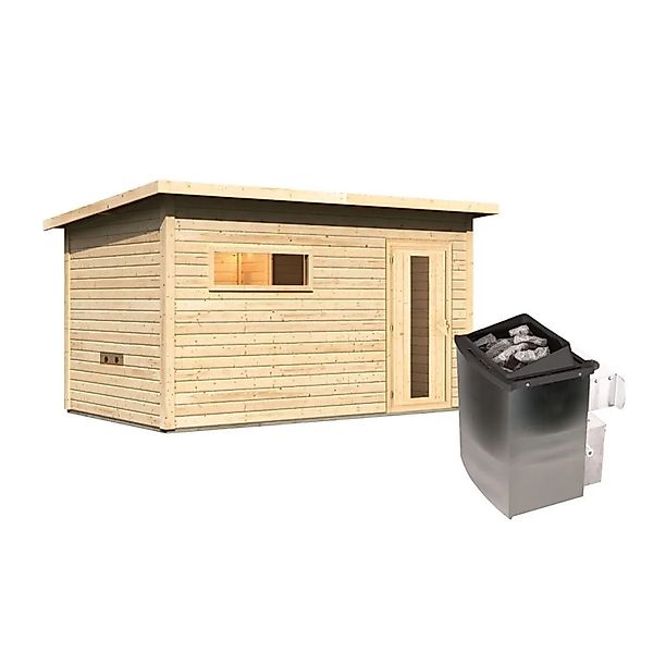 Chillroi 38mm Saunahaus Melo 6 Inklusive Ofen 9kW Integrierte Steuerung Hel günstig online kaufen