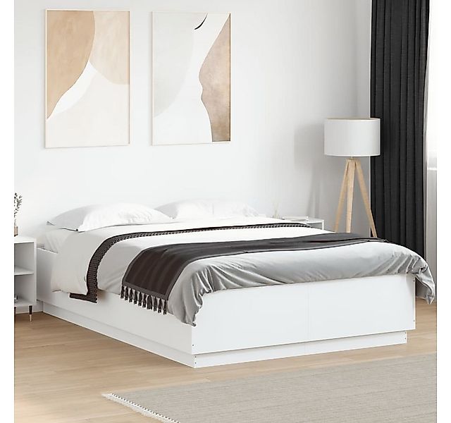 furnicato Bettgestell Weiß 160x200 cm Holzwerkstoff günstig online kaufen