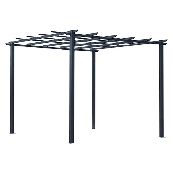 Outsunny Pergola Metall Pavillon Schwarz L297 x B295 x H230 cm günstig online kaufen