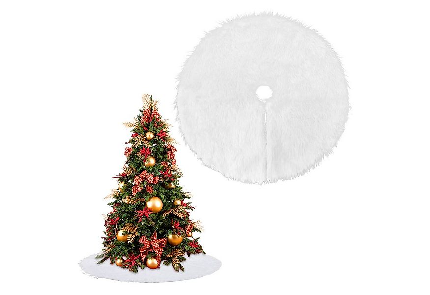 Clanmacy Baumteppich Weihnachtsbaumdecke,Baumteppich Weihnachten rund, 90cm günstig online kaufen
