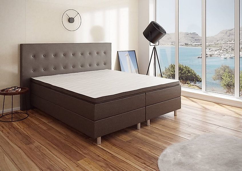 Best for Home Boxspringbett Boxspringbett NEO mit Bonell-Federkern &5 cm To günstig online kaufen