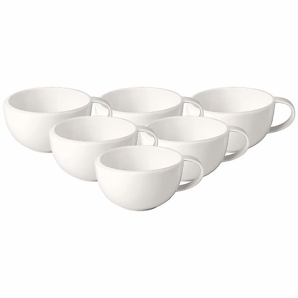 Villeroy & Boch Tasse "Kaffeetasse NewMoon 190 ml 6er Set weiß" günstig online kaufen