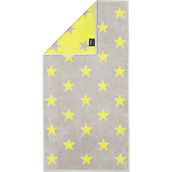 Cawö Handtücher NEW STARS Sterne groß 6260 - Farbe: platin/lime - 75 - Hand günstig online kaufen