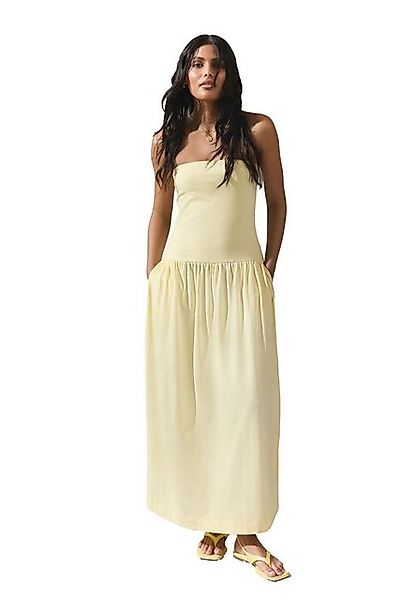 Next Jerseykleid Bandeau-Maxikleid aus Jersey mit tieferTaille (1-tlg) günstig online kaufen