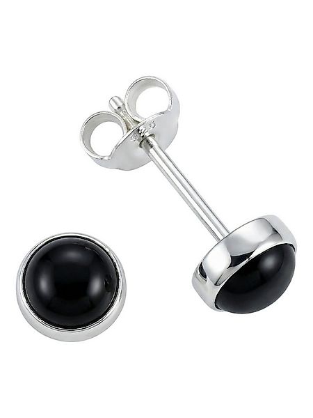 mantraroma Paar Ohrstecker SAMA rund klein aus 925 Silber mit Onyx (Paar, P günstig online kaufen