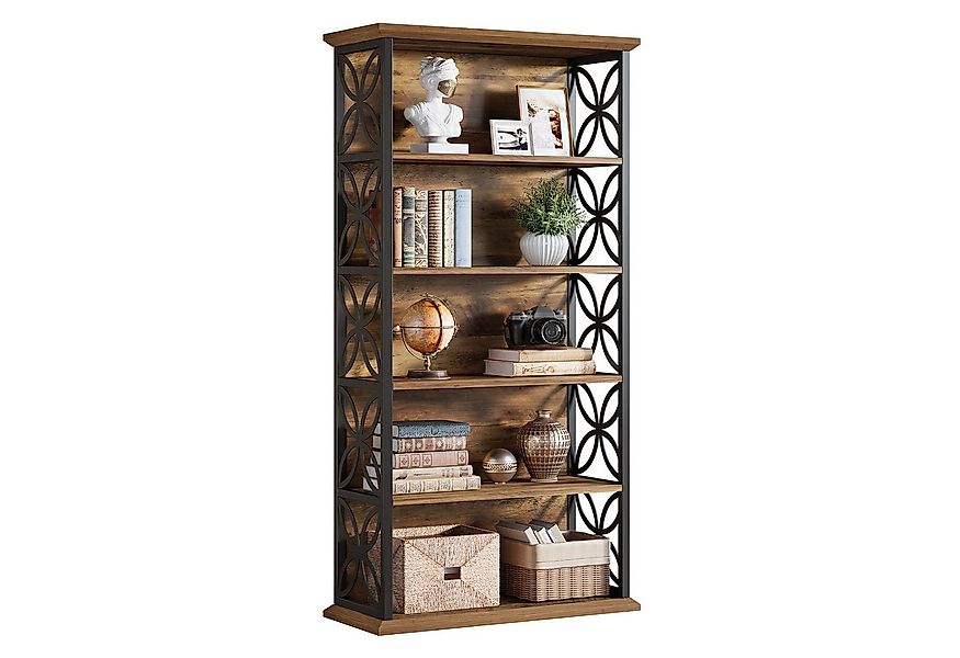 Tribesigns Bücherregal 180cm industrielles Standregal mit 6 Ebenen offene A günstig online kaufen