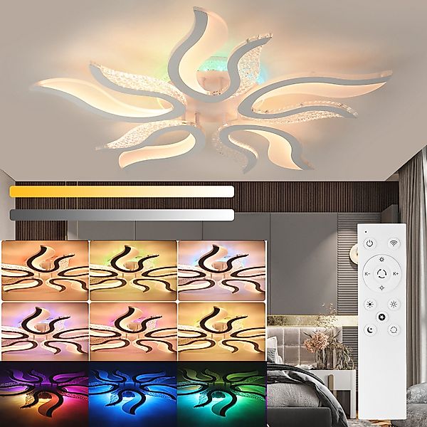oyajia LED Deckenleuchte Modern Deckenleuchte mit günstig online kaufen