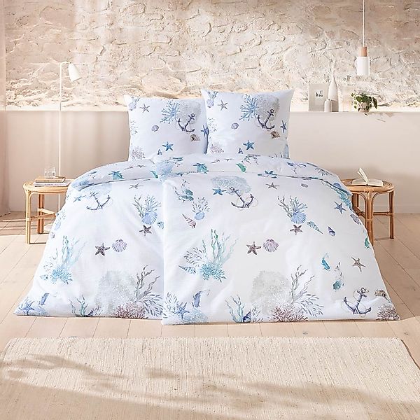 Estella Bettwäsche "George" 2 tlg. Seersucker aus 100% reiner Baumwolle günstig online kaufen