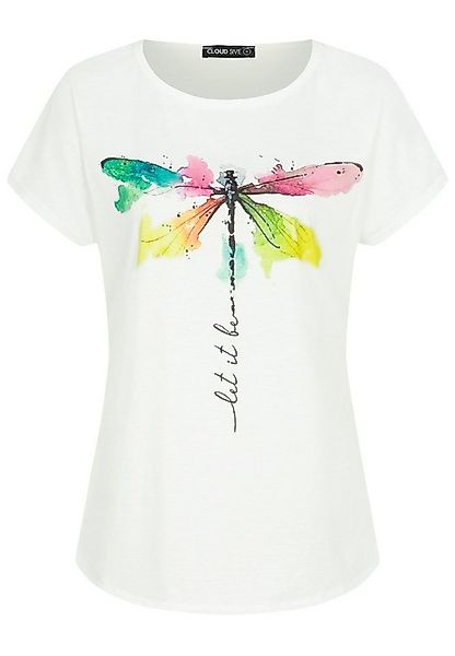 CLOUD 5IVE T-Shirt CLOUD 5IVE Cloud5ive Damen Viskose T-Shirt mit Libellen günstig online kaufen
