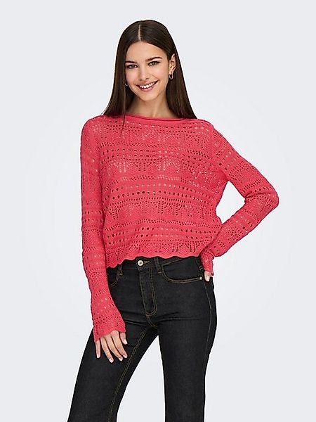 JACQUELINE de YONG Strickpullover Legerer Feinstrick Weiches Vintage Strick günstig online kaufen