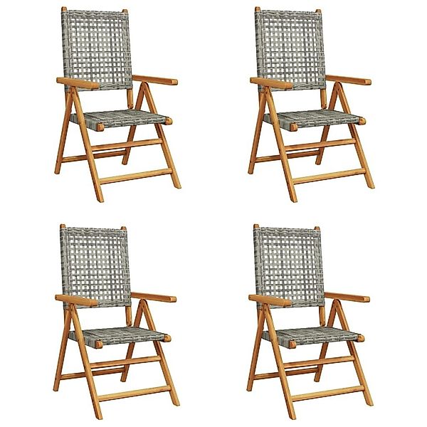 vidaXL Gartenstuhl Gartenstuhl Verstellbar 4 Stk. günstig online kaufen
