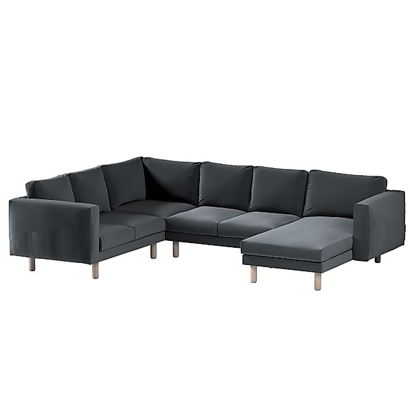 Bezug für Norsborg 5-Sitzer Ecksofa mit Recamiere, graphite, Norsborg Bezug günstig online kaufen