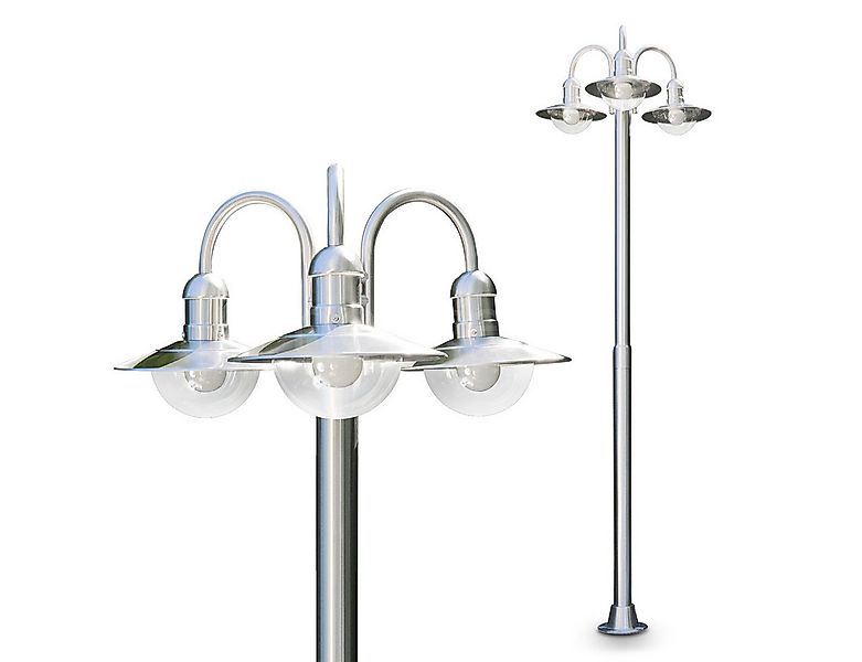 hofstein Außen-Stehlampe »Verna« Außenleuchte Kandelaber aus Edelstahl in m günstig online kaufen