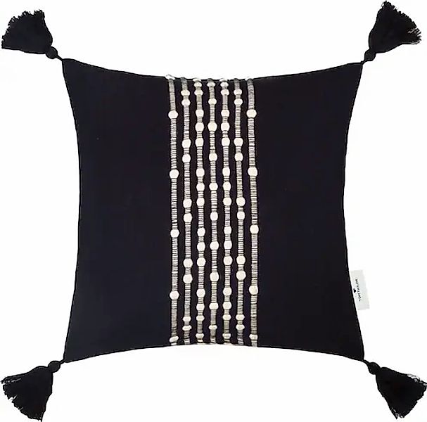 TOM TAILOR HOME Dekokissen »Knot Lines«, mit trendigen Quasten, Kissenhülle günstig online kaufen