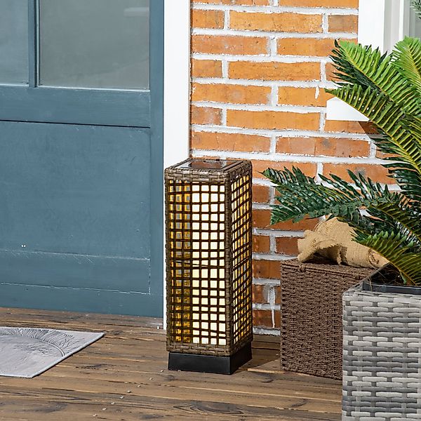 Outsunny LED Solarleuchte Rattan Solarlampe, Wasserdichte günstig online kaufen