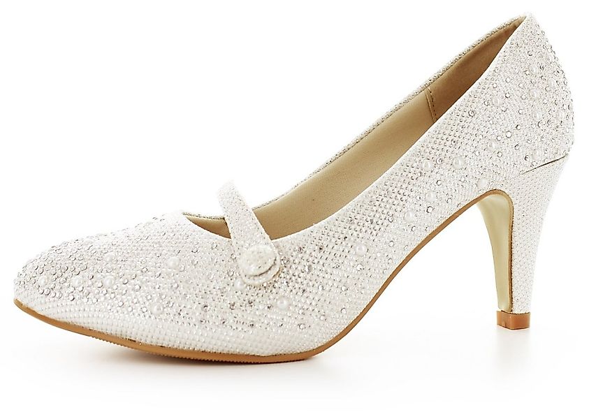 White Lady 824 perlenbesetzte Brautschuhe Pumps günstig online kaufen