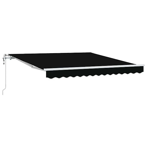 vidaXL Einziehbare Markise Schwarz 350 x 250 cm Stoff und Stahl 3330323 günstig online kaufen